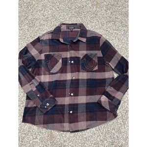 Men's True Religion Fleece Shacket Flannel Sz XL (2047)